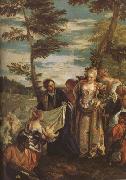 Paolo  Veronese The Finding of Moses (mk08) oil on canvas